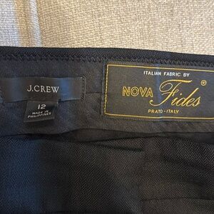J. Crew Women's Italian Fabric Black Flare Pants